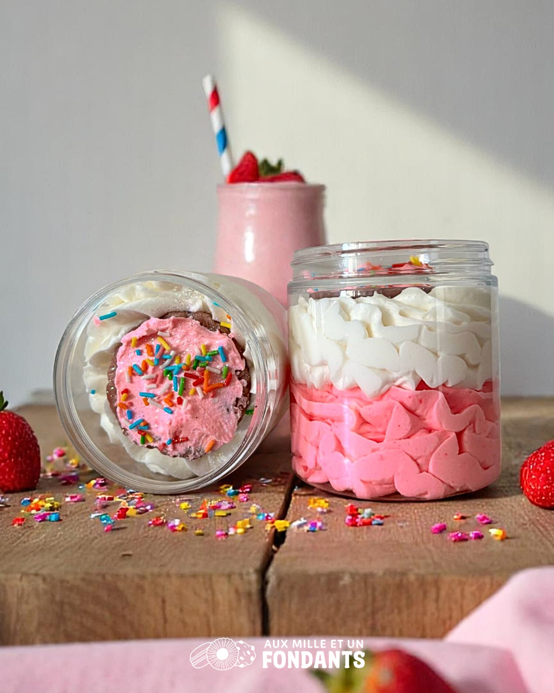 Fondant onctueux XXL "Milkshake Fraise"