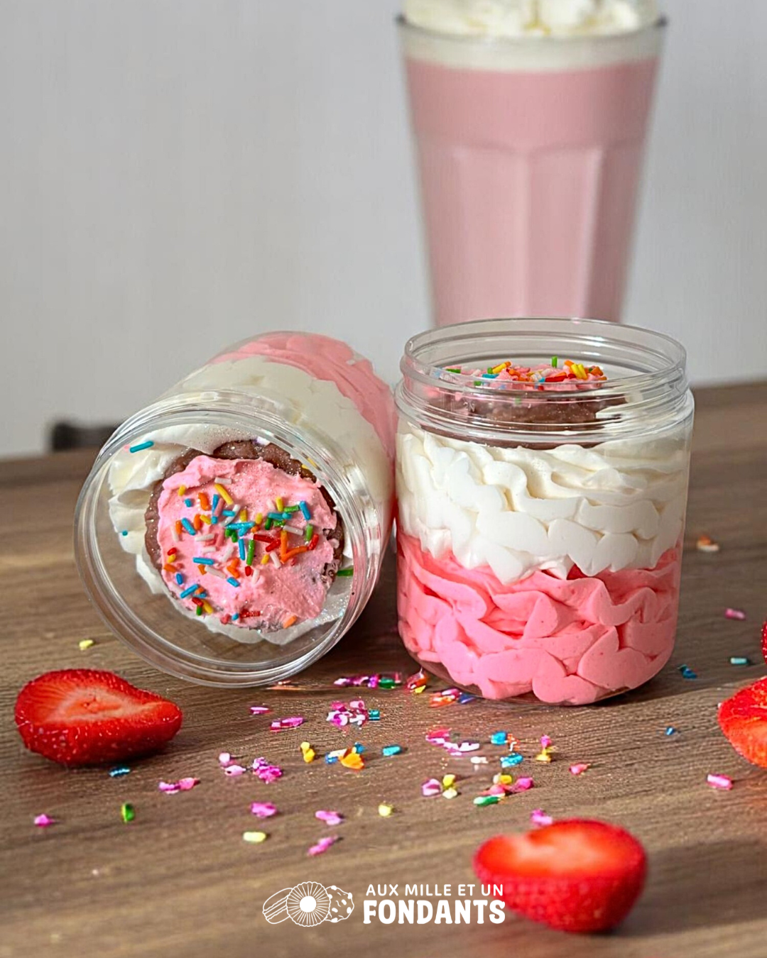 Fondant onctueux XXL "Milkshake Fraise"