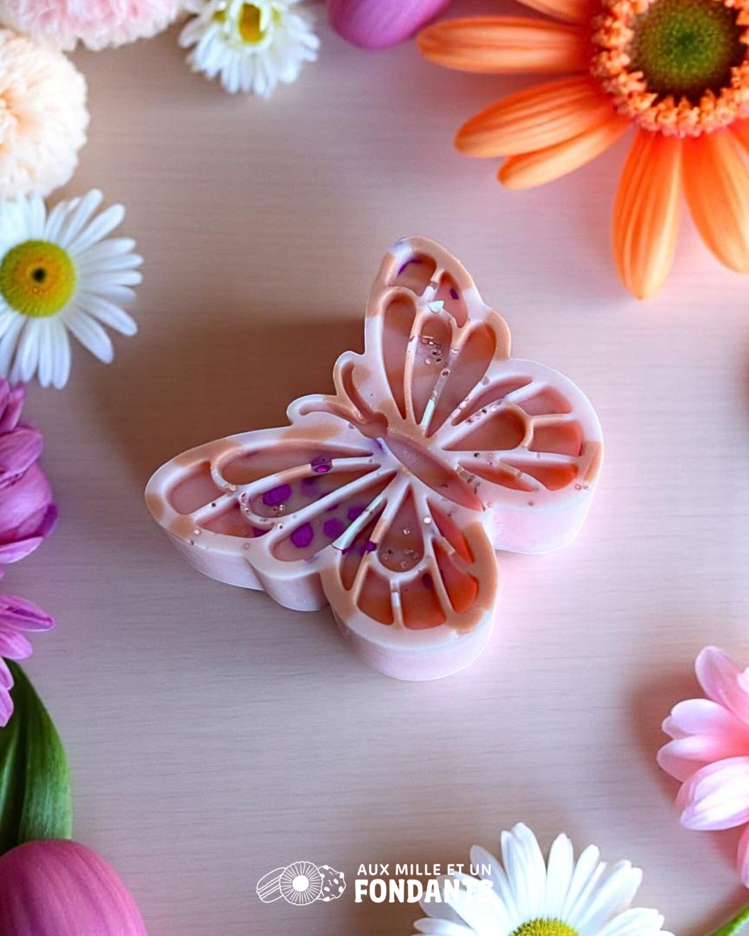 Papillon "Framboise caramel"