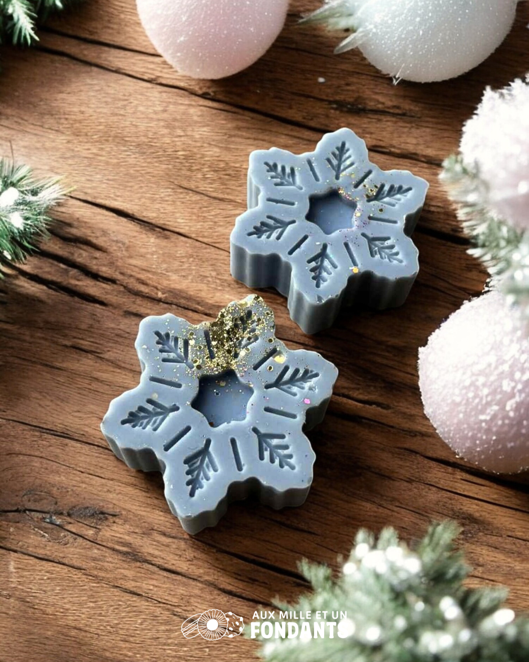 Flocon "chalet enneigé"