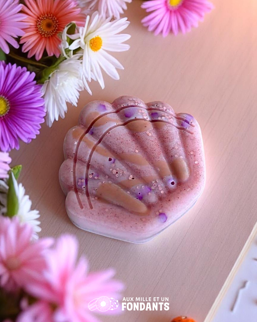 Grand coquillage "Framboise caramel"