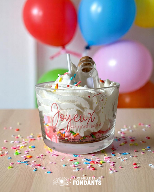 Bougie "Joyeux anniversaire"