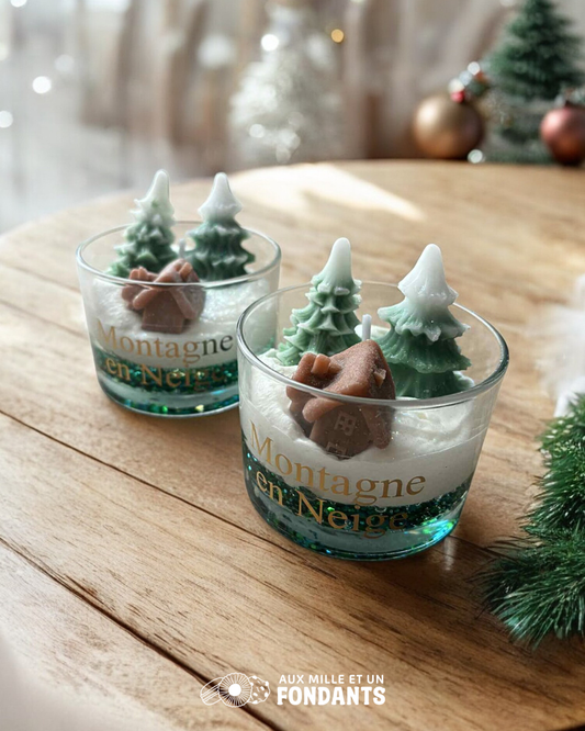 Bougie Montagne en neige