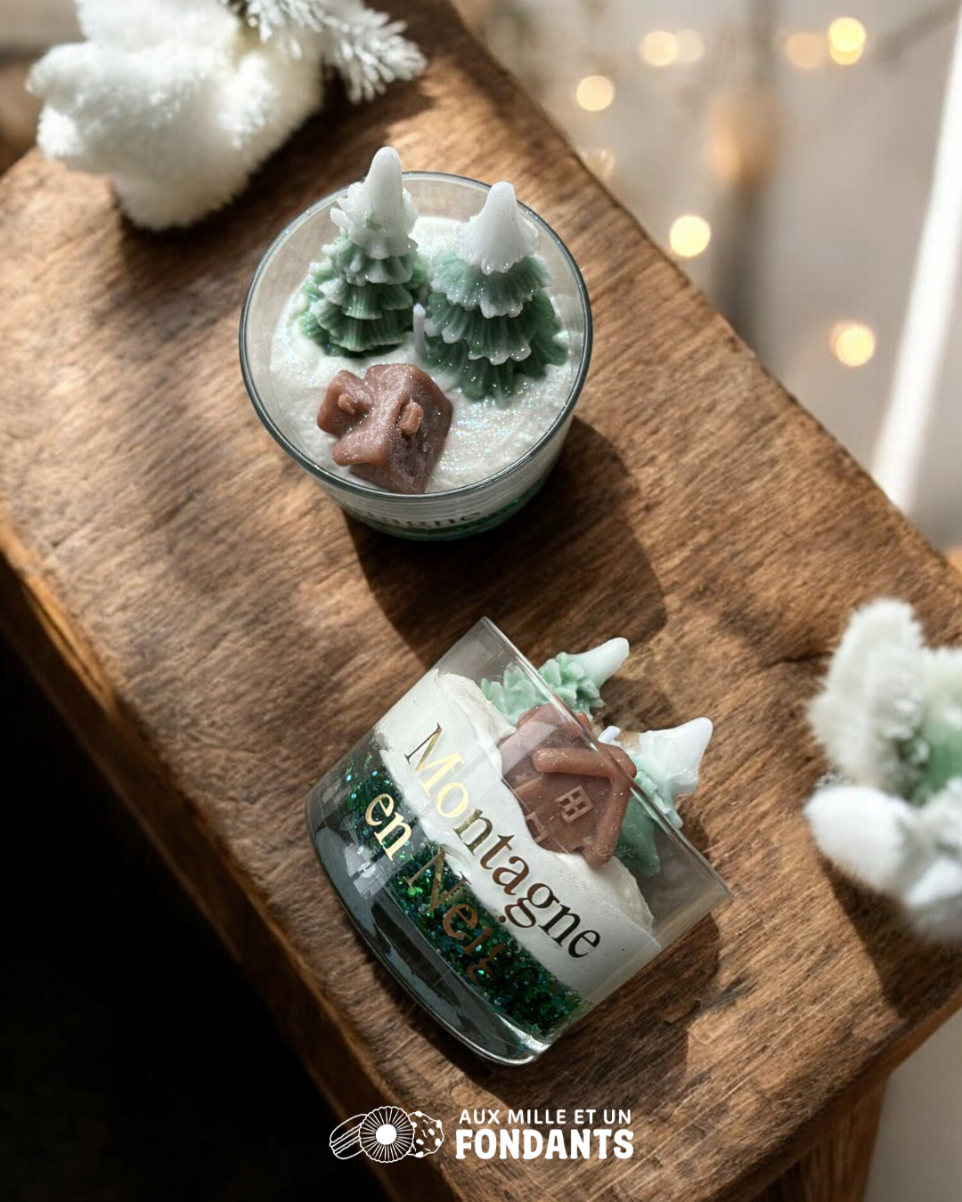 Bougie Montagne en neige