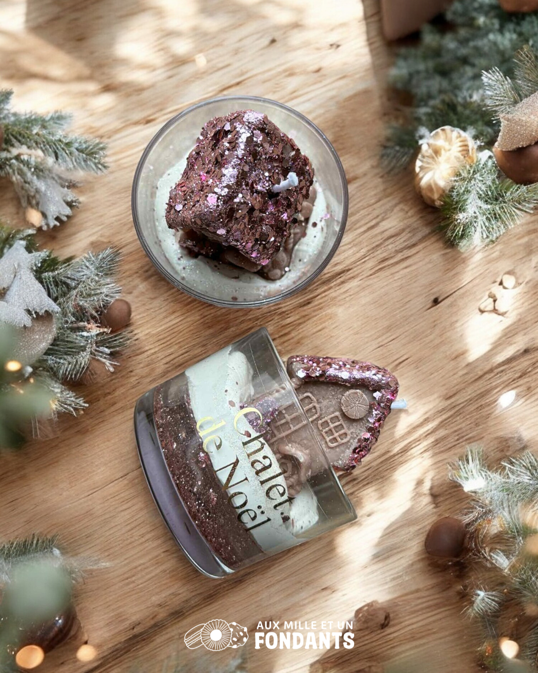 Bougie Chalet de Noël