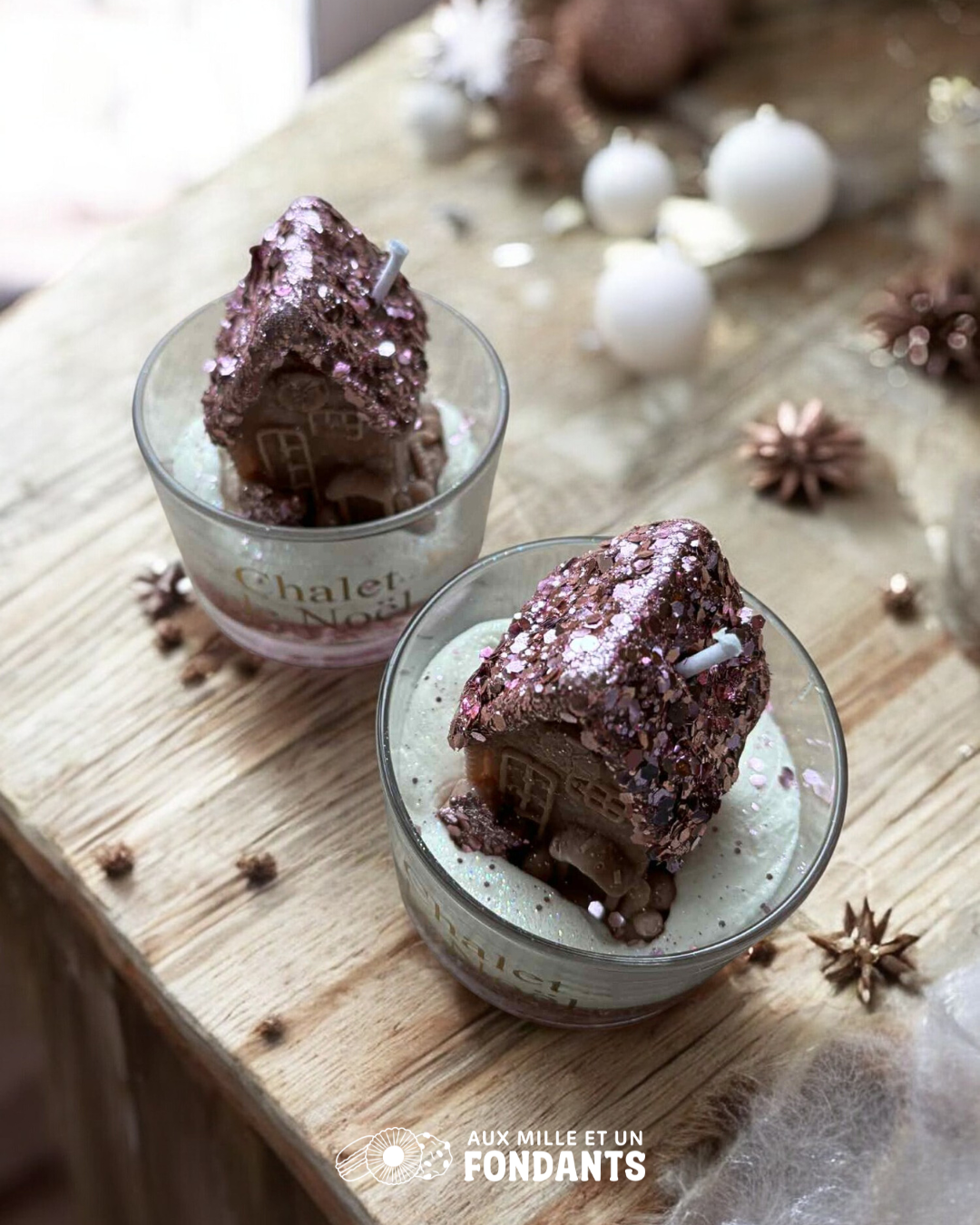 Bougie Chalet de Noël