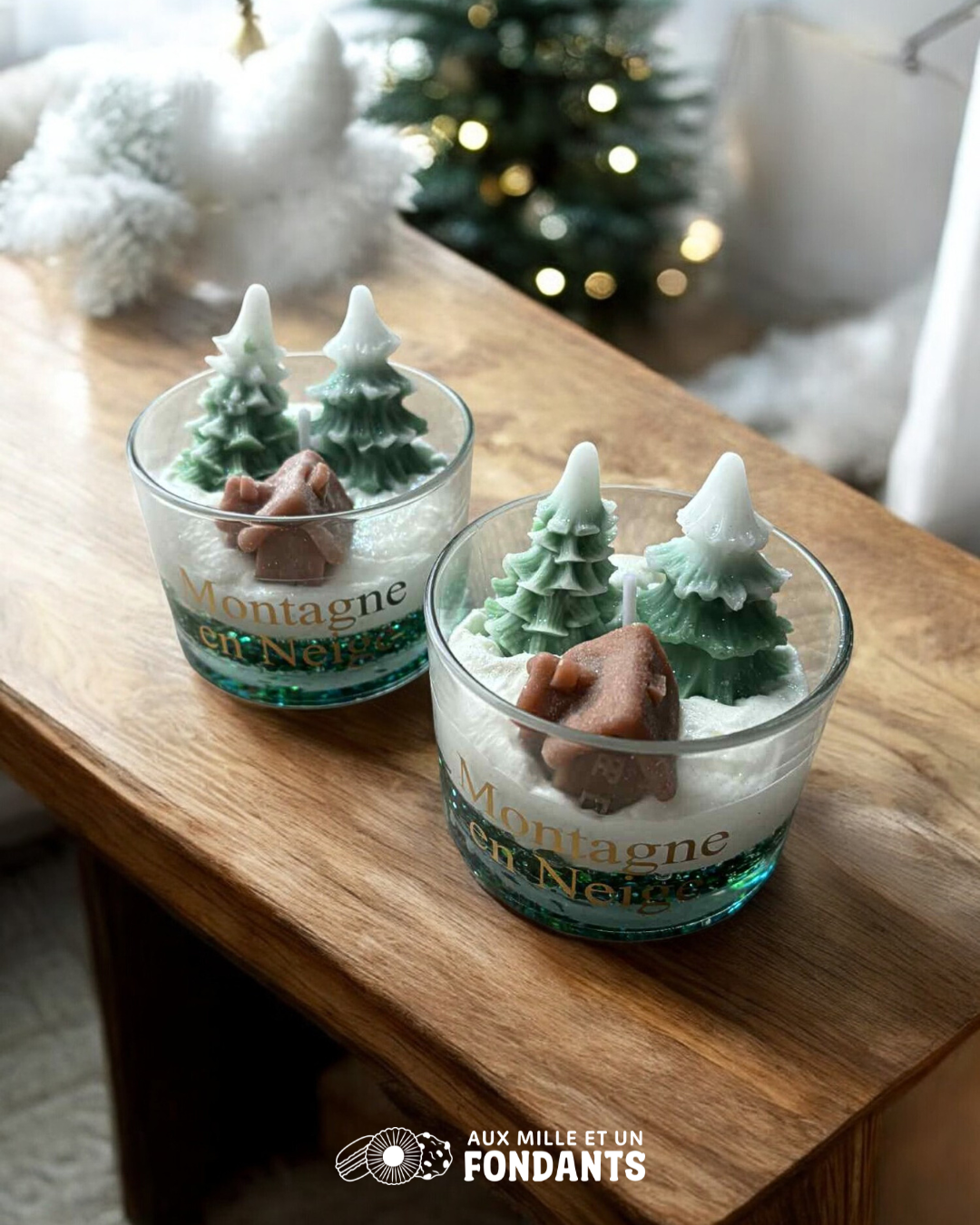 Bougie Montagne en neige