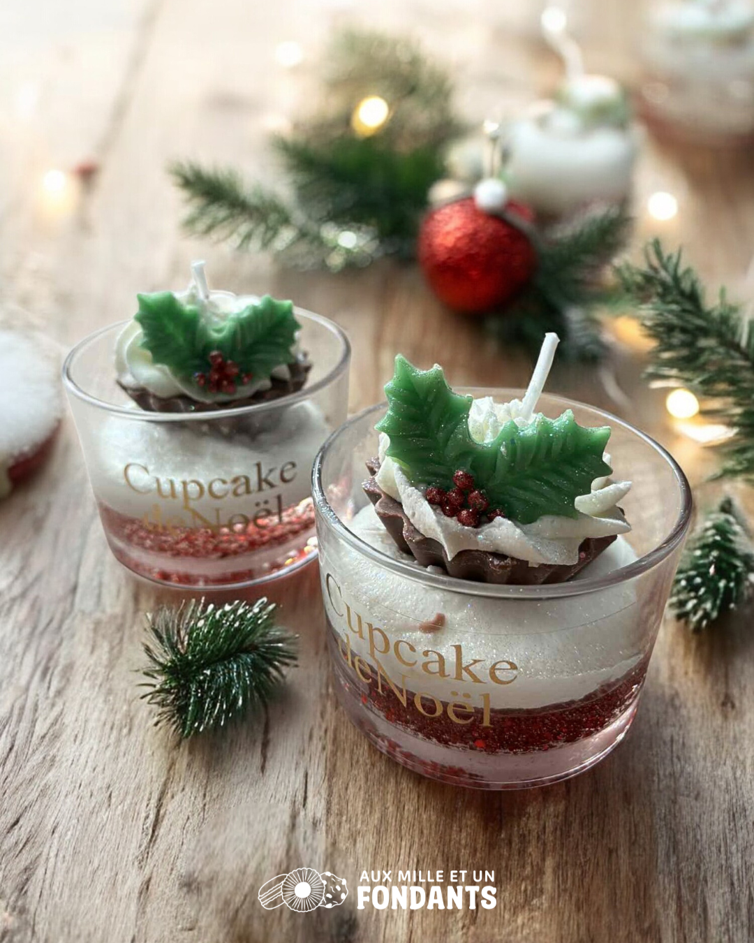 Bougie Cupcake de Noël