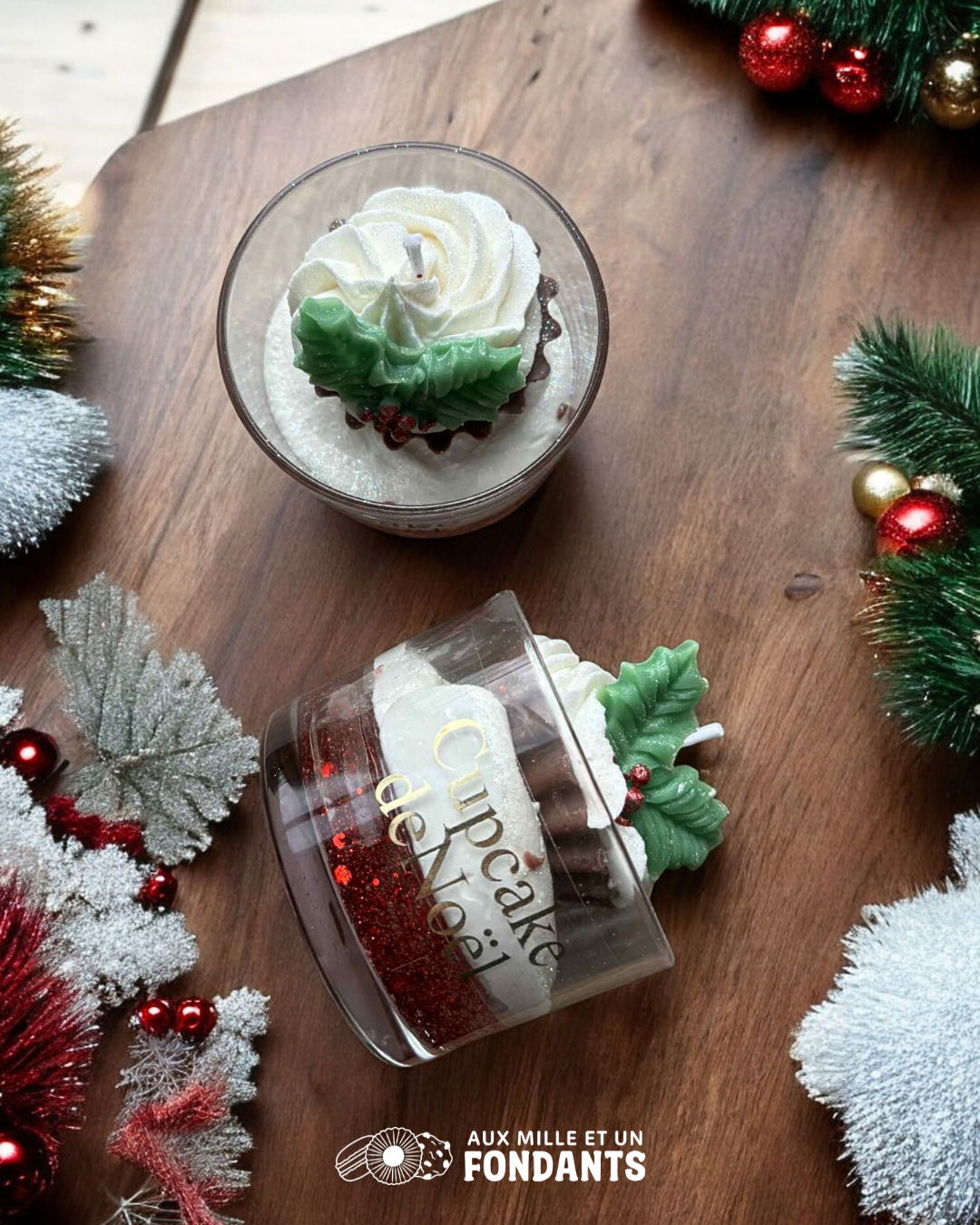 Bougie Cupcake de Noël
