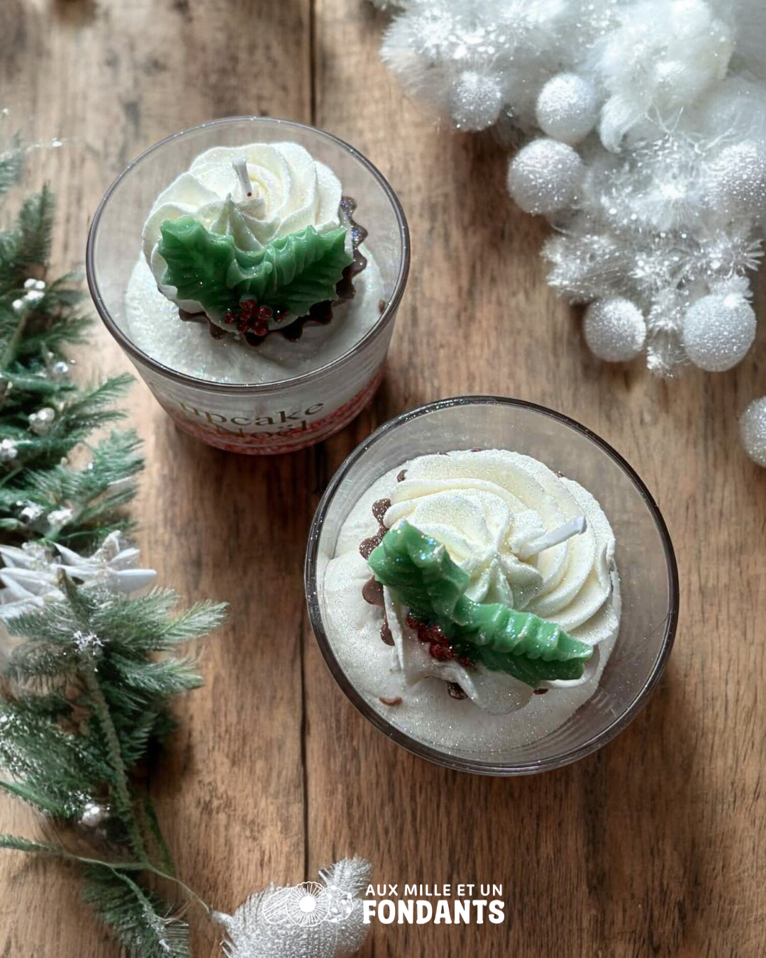 Bougie Cupcake de Noël