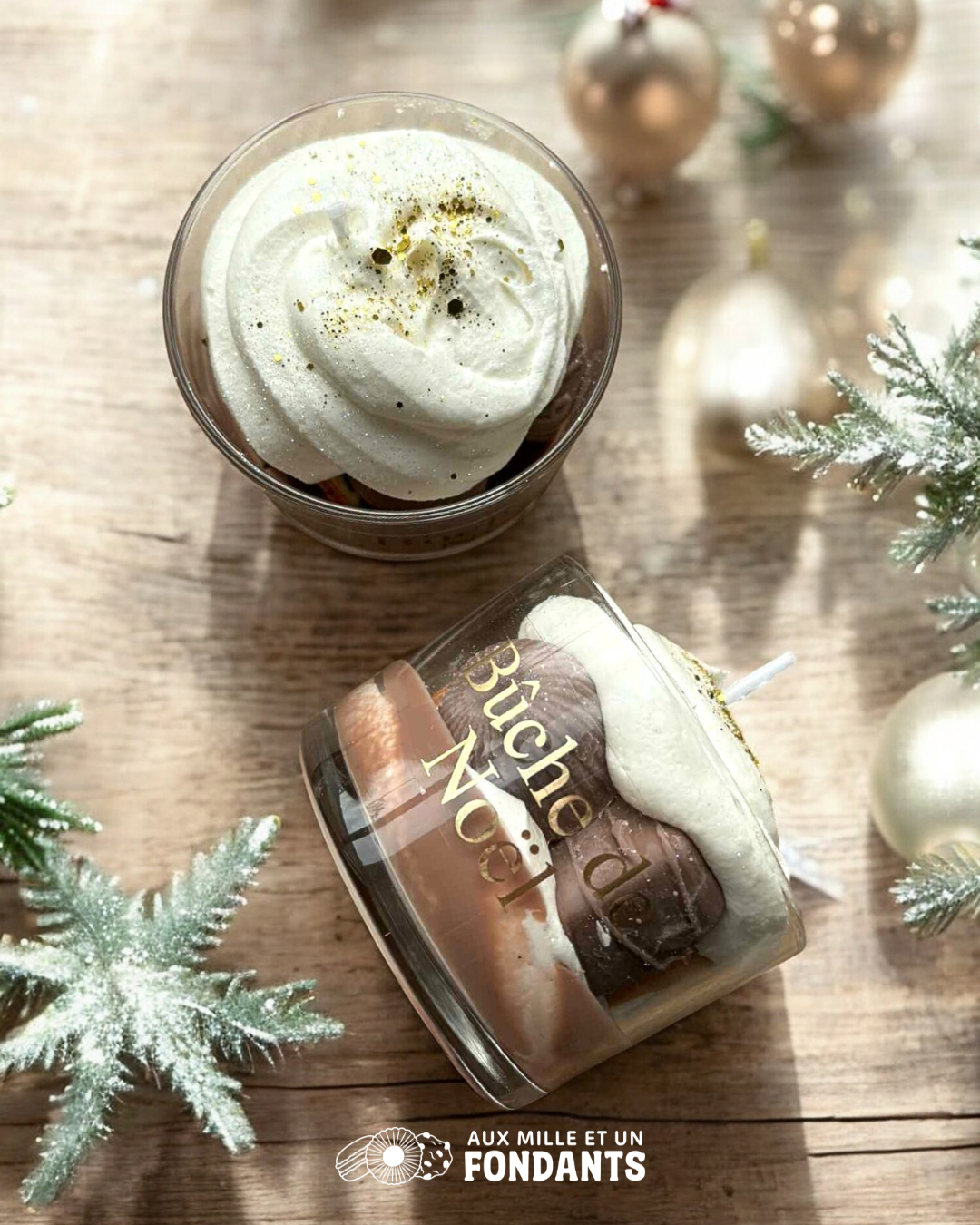 Bougie Bûche de Noël