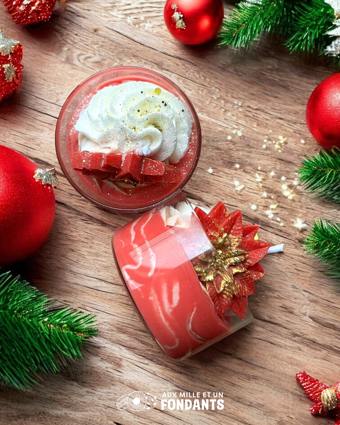 Mini bougie Fleur de Noël