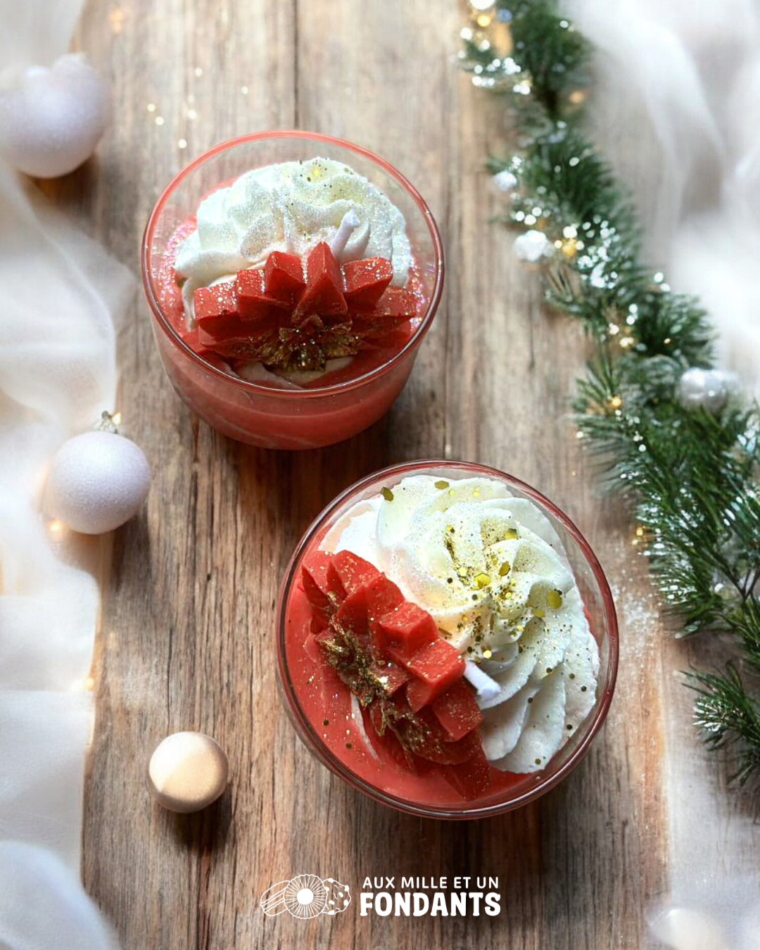 Mini bougie Fleur de Noël